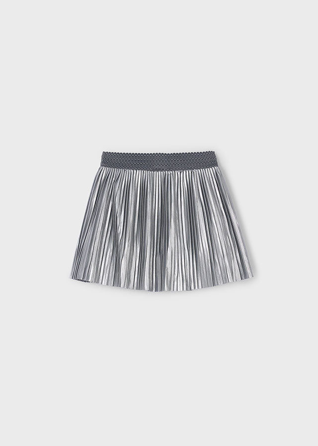 Mayoral silver pleated skirt