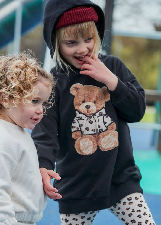 Long hooded sweatshirt