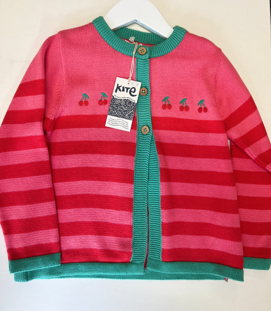 Kite stripe cherry cardigan