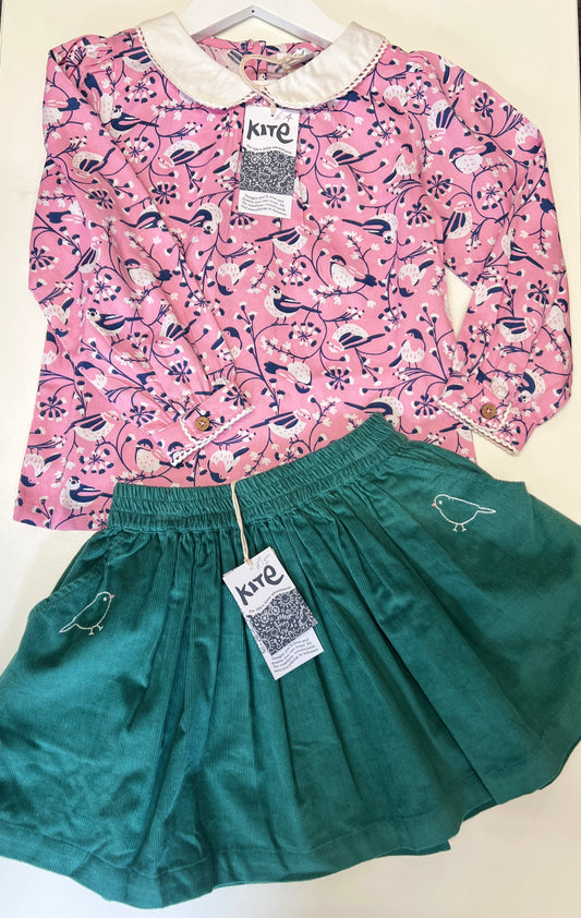 Kite green cord skirt