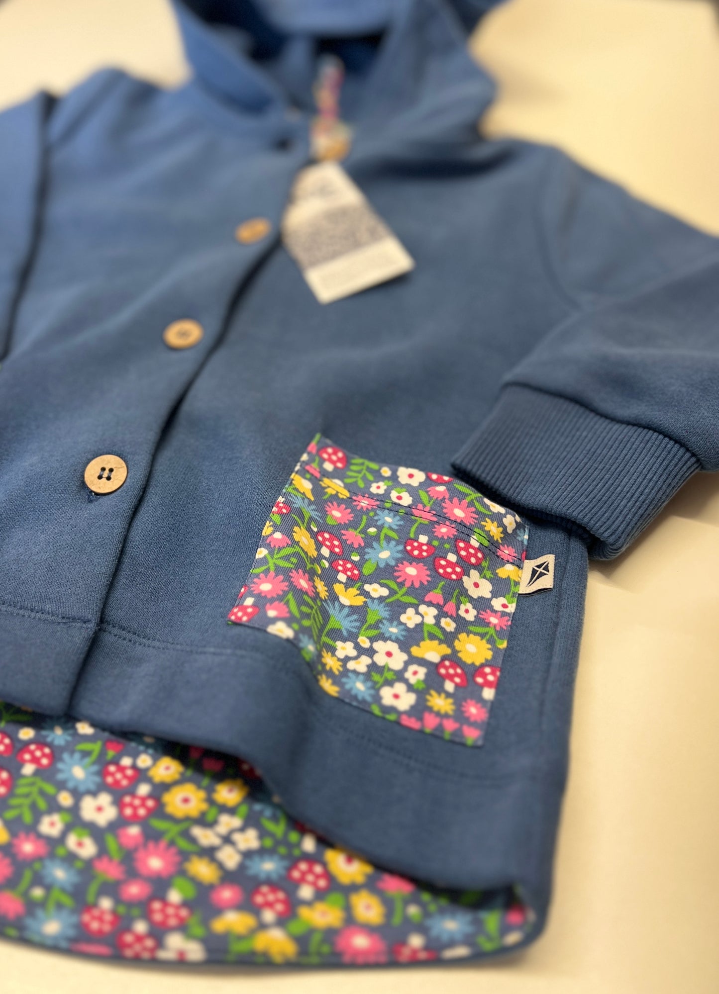 Kite girls long sleeve hooded cardigan