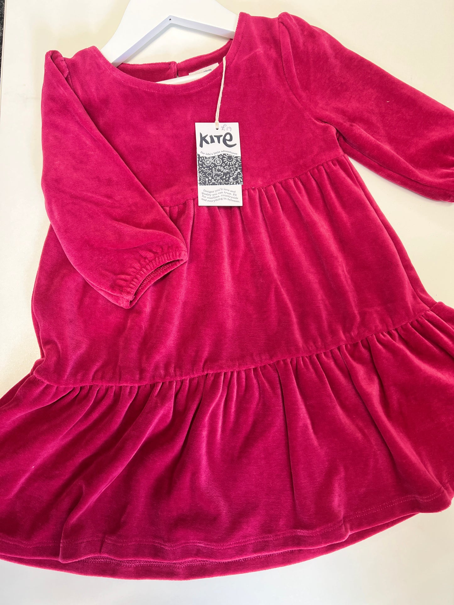 Kite pink velvet dress