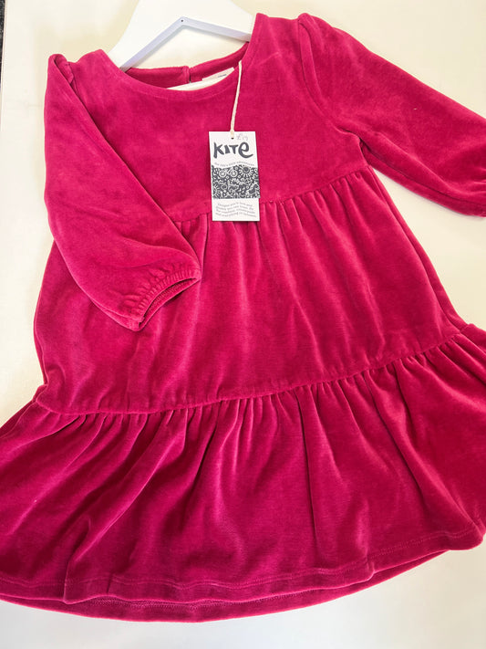 Kite pink velvet dress