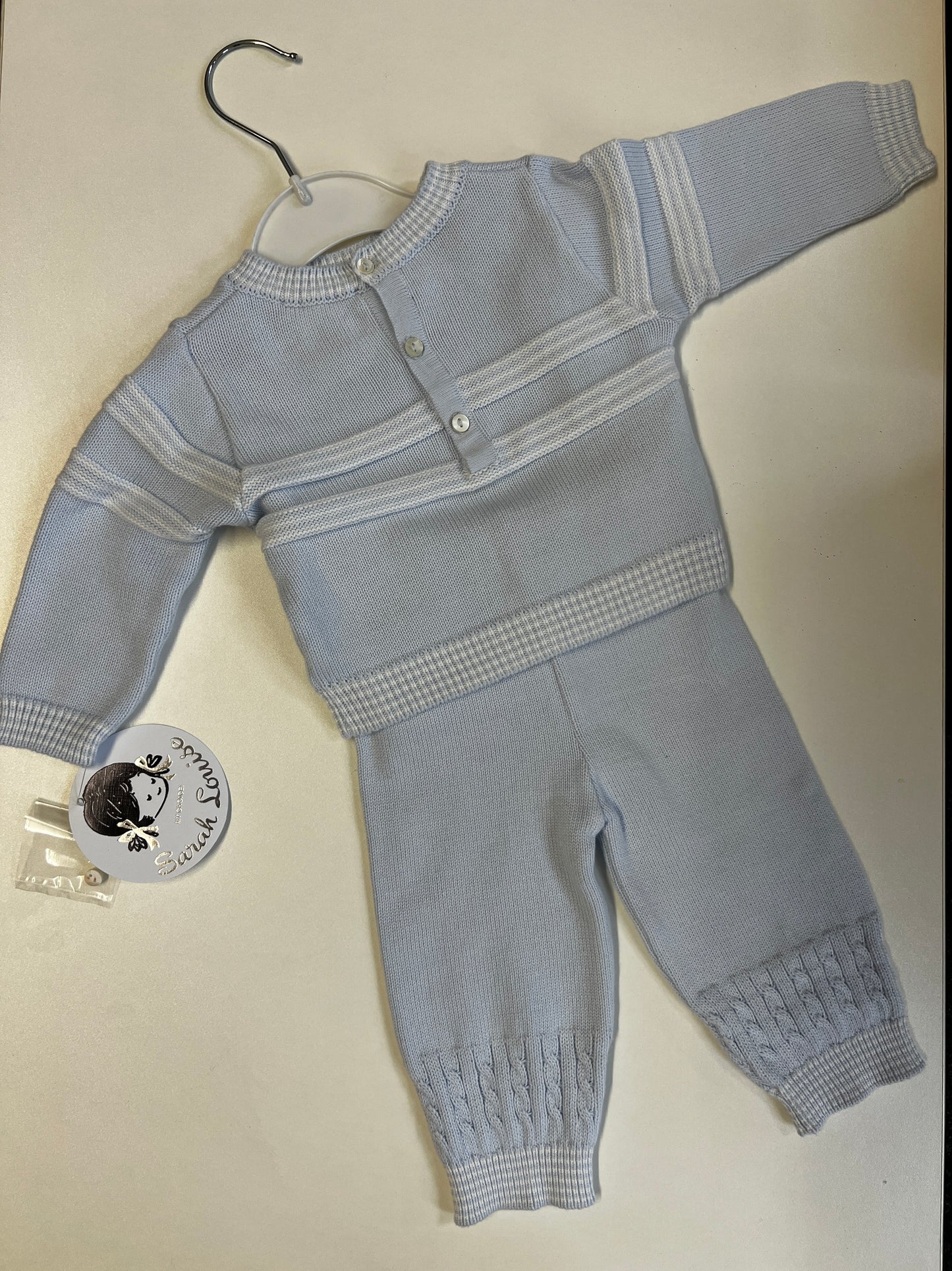 Sarah Louise baby boys knitted 2 piece set