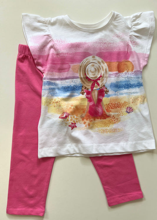 Mayoral 2 piece tee shirt & legging set