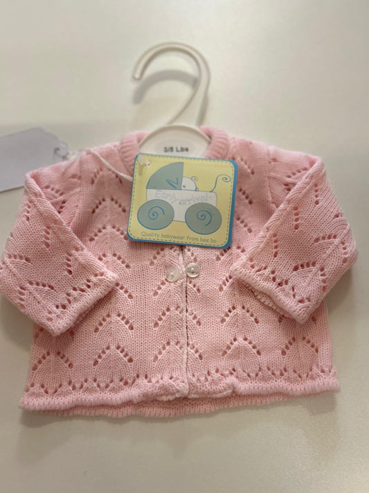 Premature baby pink cardigan