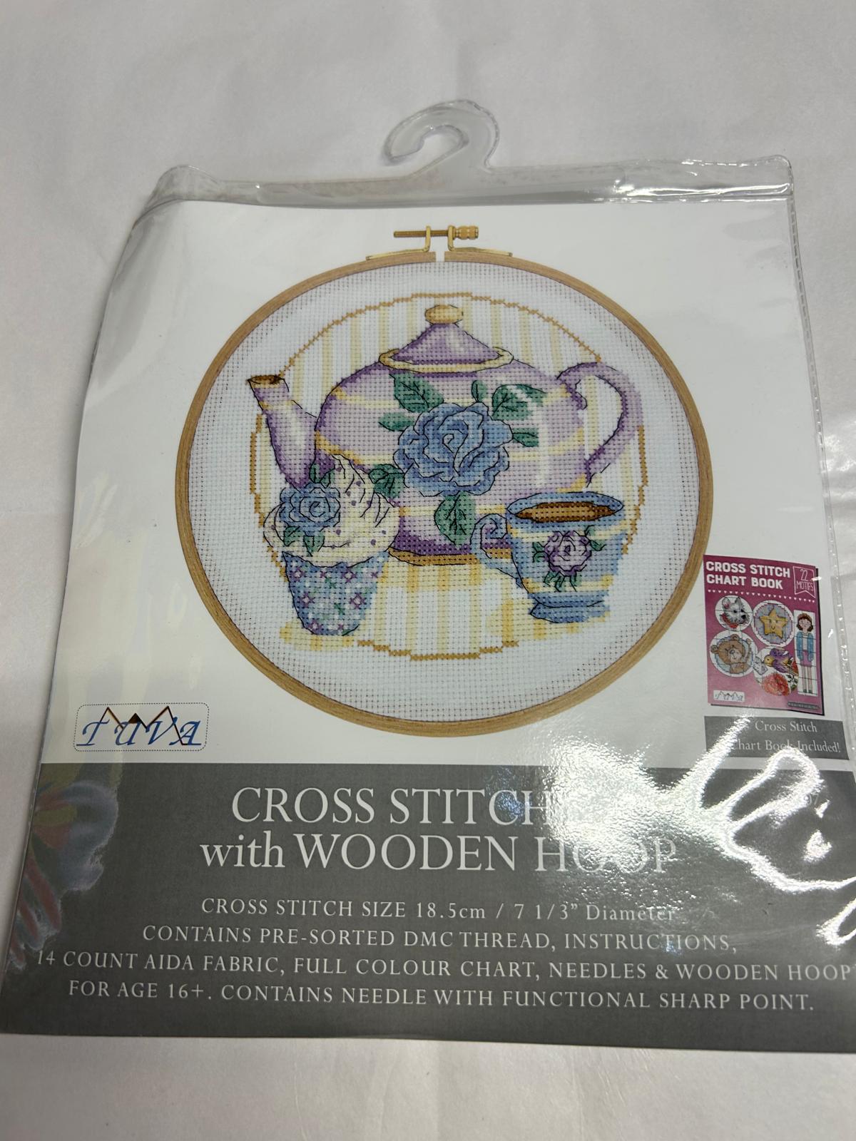cross stitch kit afternoon tea