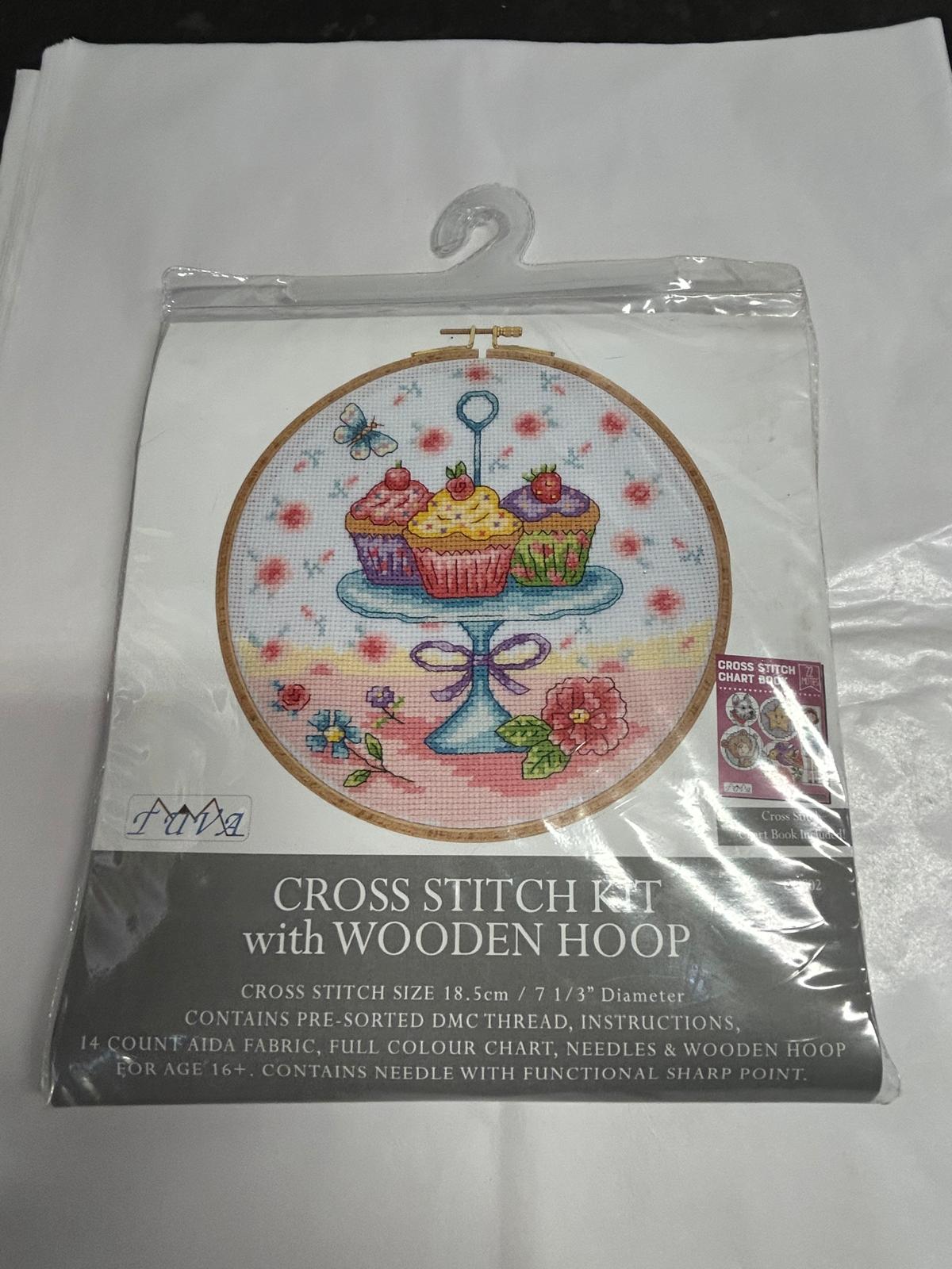 Cupcakes cross stitch kit