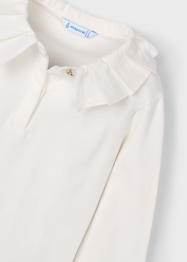 White long sleeve polo