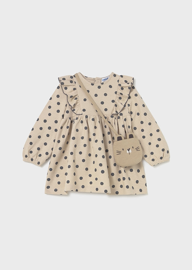 polka dot dress and bag