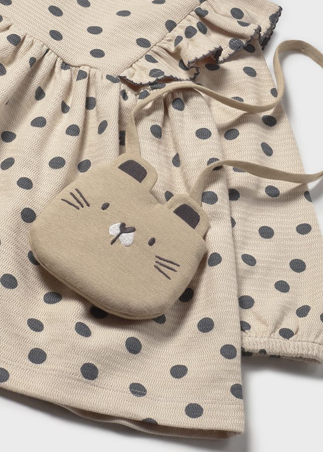 polka dot dress and bag