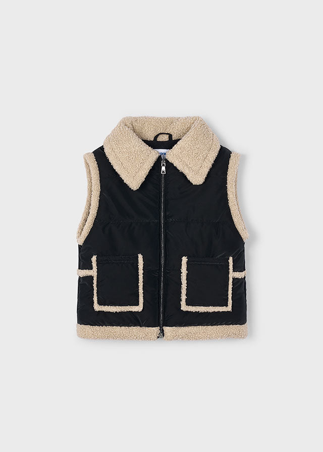 Fleece trim gillet