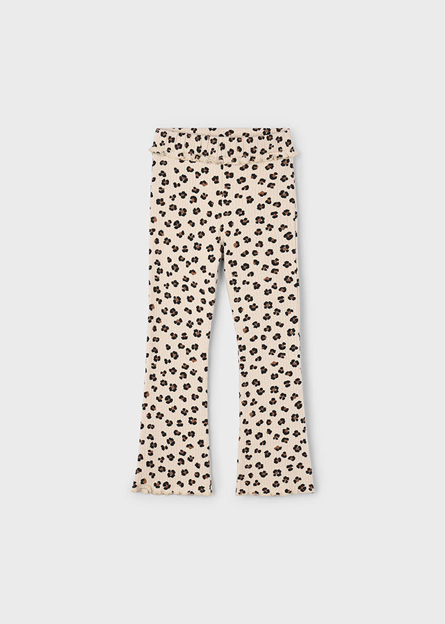 Flared leopard print leggings