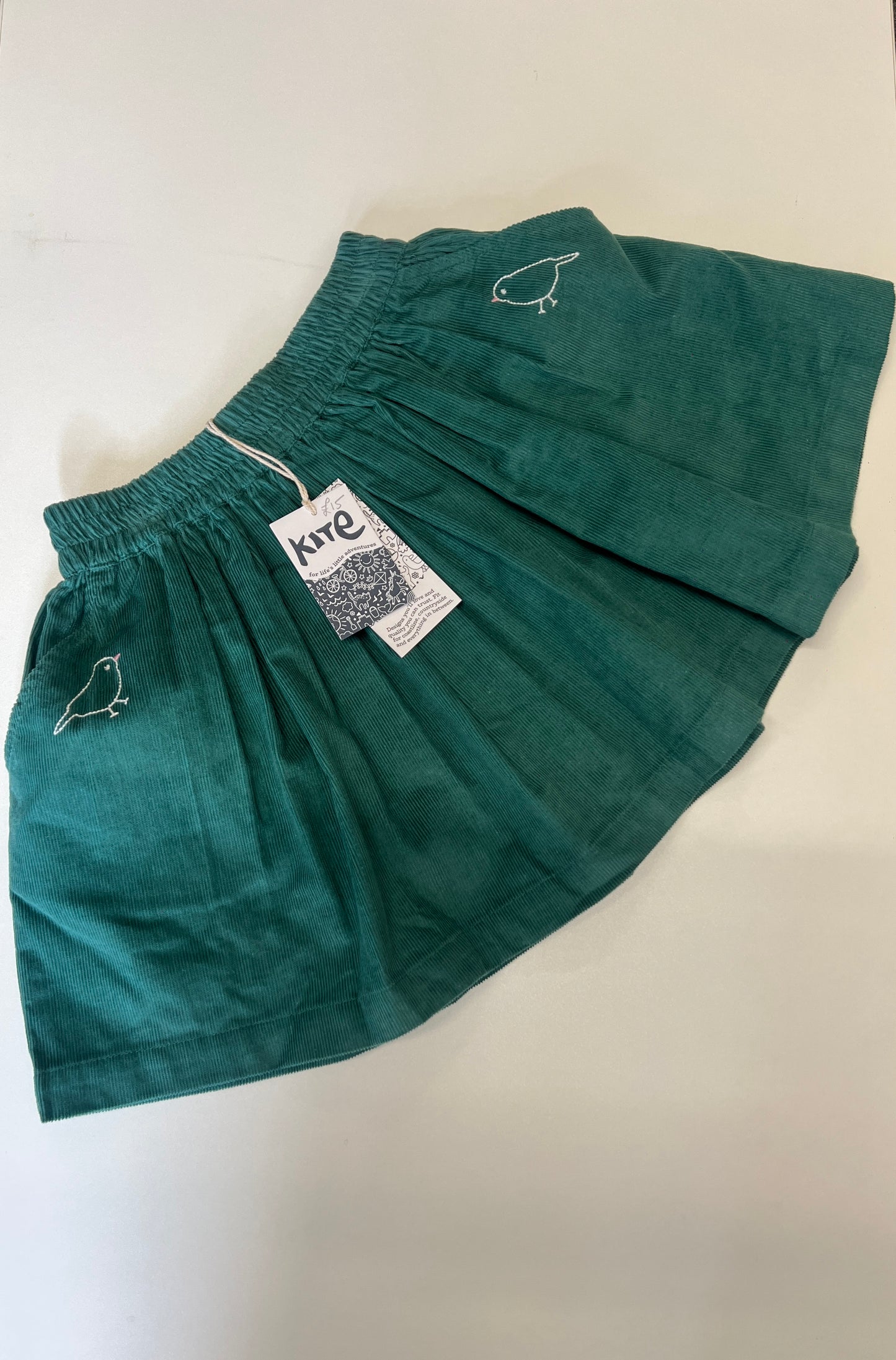 Kite green cord skirt