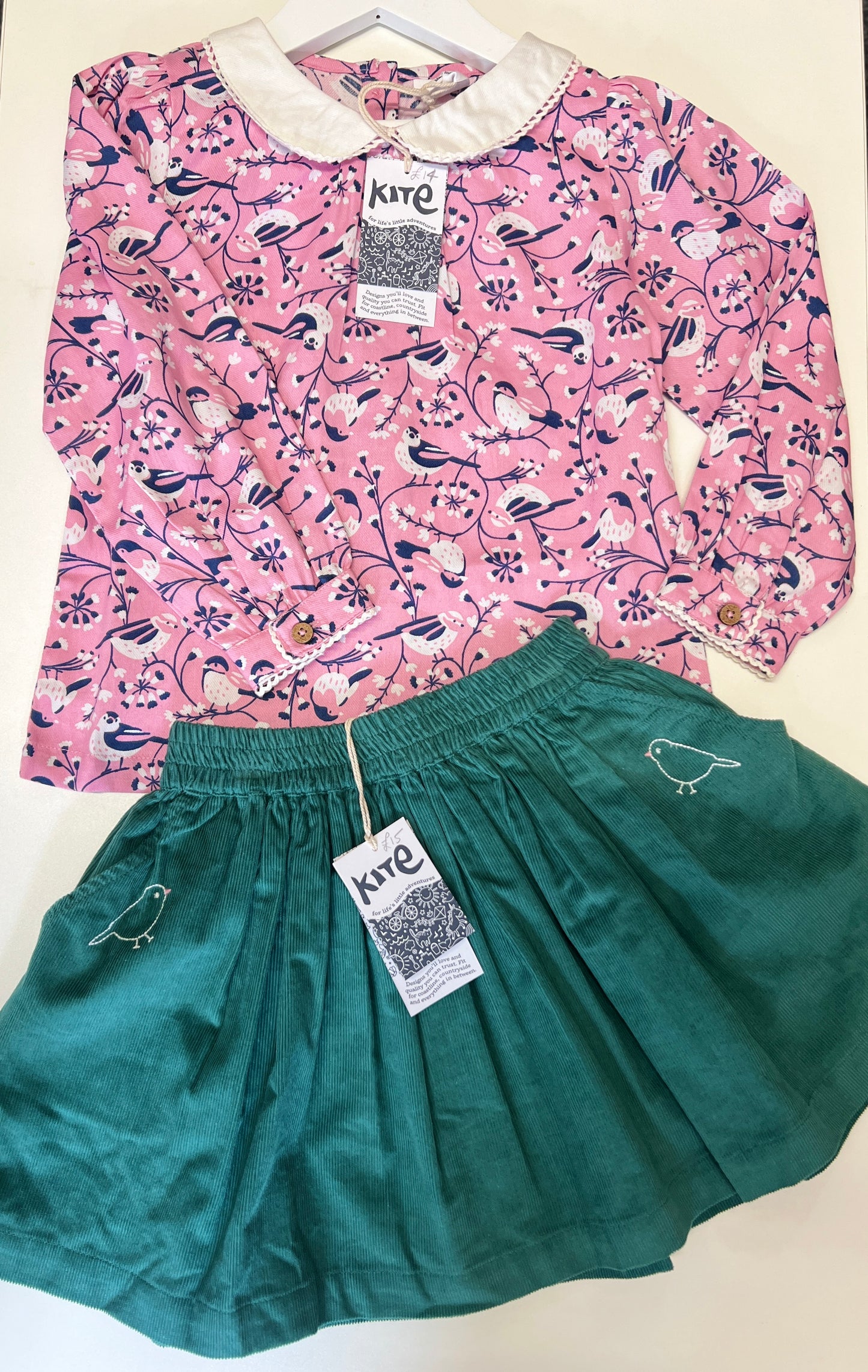 Kite green cord skirt