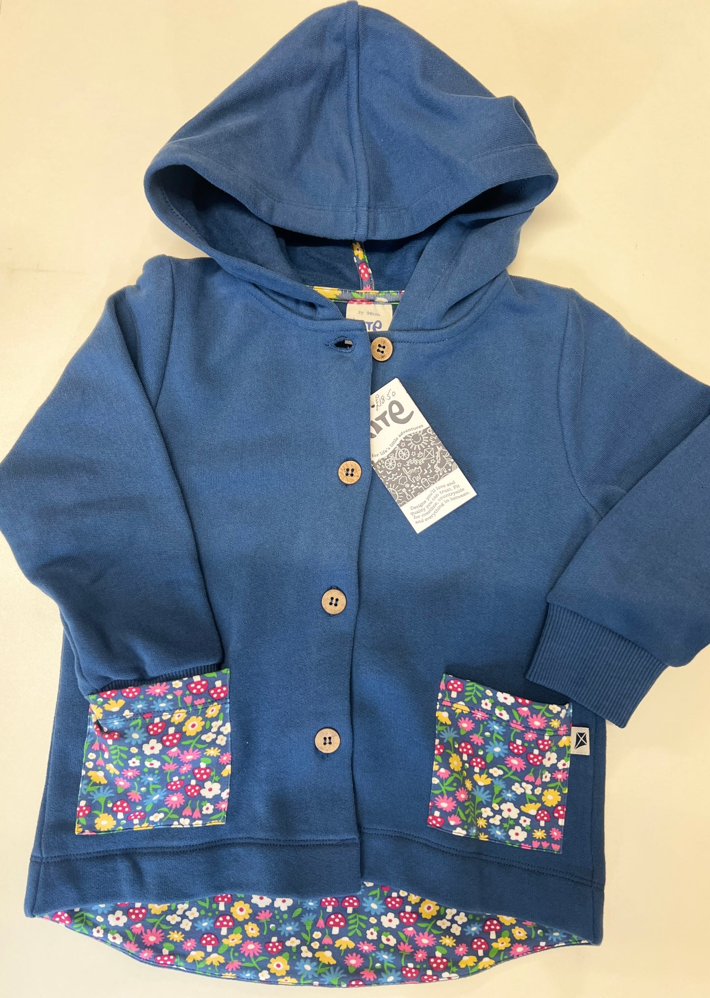 Kite girls long sleeve hooded cardigan