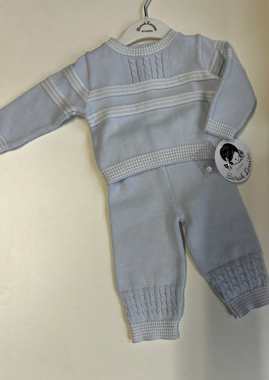 Sarah Louise baby boys knitted 2 piece set