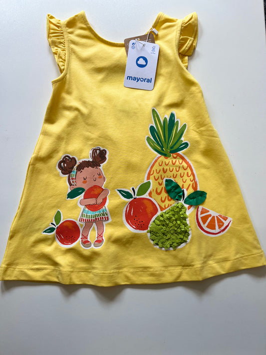 Mayoral toddler girls yellow dress