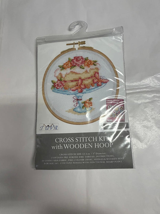 Cake cross stitch kit